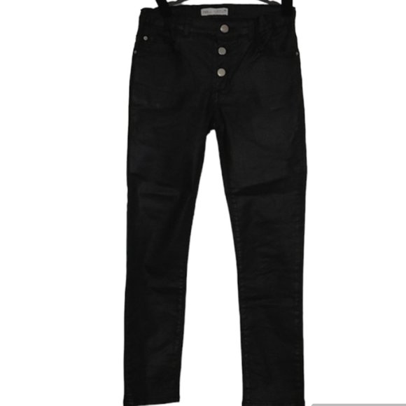 Zara Black Faux Leather Leggings - Picture 1 of 3